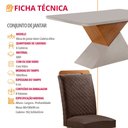Ver imagem 7 de Mesa de Jantar Aster 180cm Tampo MDF Vidro Canto Copo com 6 Cadeiras Aline