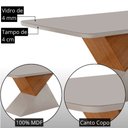 Ver imagem 6 de Mesa de Jantar Aster 180cm Tampo MDF Vidro Canto Copo com 6 Cadeiras Aline