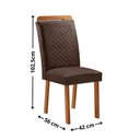 Ver imagem 3 de Mesa de Jantar Aster 180cm Tampo MDF Vidro Canto Copo com 6 Cadeiras Aline