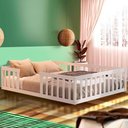 Ver imagem 1 de Cama de Chão Queen com Colchão Branco Enfus Shop Jm