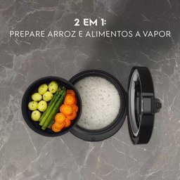Panela de Arroz Elétrica 2 em 1 Electrolux Efficient Rita Lobo Preta/inox 220v - 5