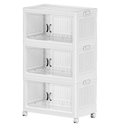 Ver imagem 1 de Armario 6 Portas 3 Andares Dobravel Organizador Brinquedos Carrinho Lavanderia Multiuso Caixa Armarz