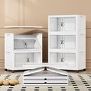 Ver imagem 2 de Armario 6 Portas 3 Andares Dobravel Organizador Brinquedos Carrinho Lavanderia Multiuso Caixa Armarz