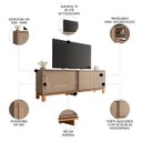 Ver imagem 7 de Rack Bancada para Tv 65 Pol 180cm Lucca Areia/freijó C01 - Mpozenato