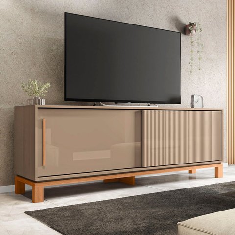 Rack Bancada para Tv 65 Pol 180cm Lucca Areia/freijó C01 - Mpozenato