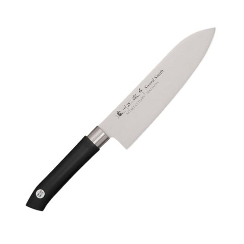 Faca Japonesa Santoku Satake 170mm Aço Inox Cabo Oval Resina Marca
