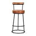 Ver imagem 2 de Banqueta Alta Cozinha 70cm Encosto Industrial Aço Kit 6 Ziria Pu Caramelo S02 - D’Rossi