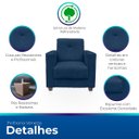 Ver imagem 3 de Kit Poltrona Cadeira para Sala Confortável Reforçada Veneza Suede