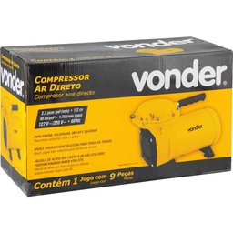 Compressor de Ar Direto Vonder 1/2 Cv, 2,3 Pcm Compacto e Portátil para Pintura, Pulverização e Infl - 5