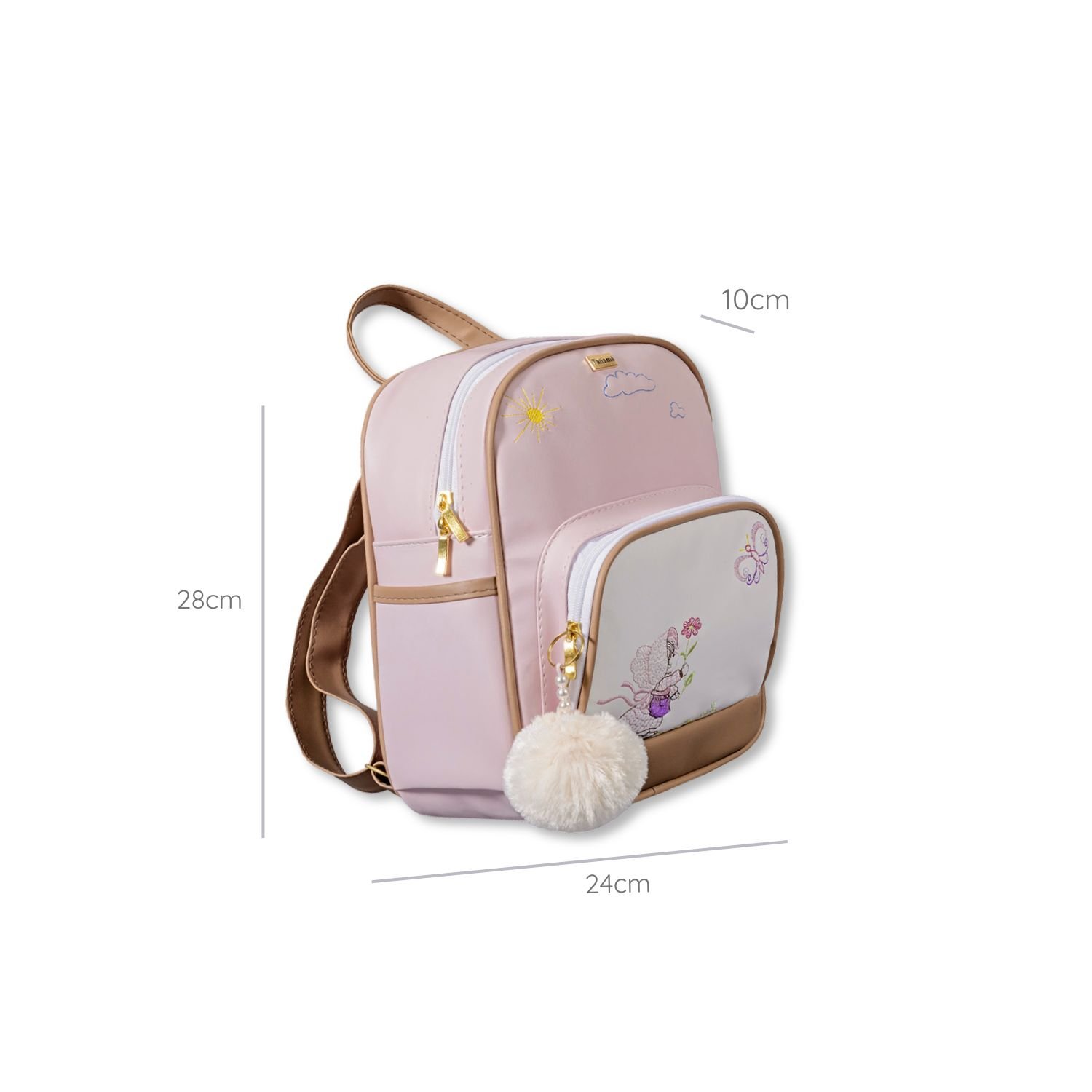 Mochila Maternidade em Nylon a Menina e a Flor 28cm - 3