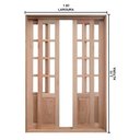 Ver mais imagens de Porta Balcão de Correr Madeira Padrão Cedro Meia Almofada Reto Bat.14cm - 2.15ax1.60l