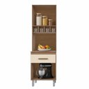 Ver imagem 6 de Armário Torre Quente Paneleiro Cozinha 60cm 4 Portas Madeira Cor:Savana Off White