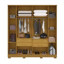 Ver imagem 3 de Guarda-roupa Casal Jamile 6 Portas 4 Gavetas 100% Mdf Cinamomo - Acp Móveis