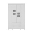 Ver imagem 5 de Guarda-roupa Infantil 122cm com Vidro 4 Portas e 2 Gavetas Sol Multimóveis Mp4420 Branco