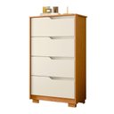 Ver imagem 5 de Guarda Roupa Casal Doble 06 Portas e Cômoda Sole 04 Gavetas Flex Cinamomo Off White - Móveis