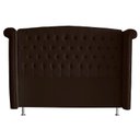 Ver imagem 3 de Kit de Quarto Cabeceira de Cama Box e Calçadeira Baú Toquio Casal 140 Cm Suede Marrom do Lar Móveis