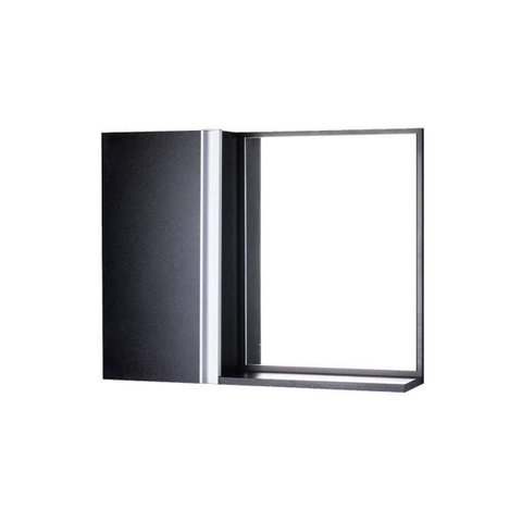Armário para Banheiro com Espelho Preto Barra Vertical