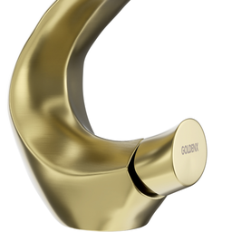 Torneira de Banheiro Lavabo Luxo Dubai Monocomando Ouro Escovado Goldenx - 4