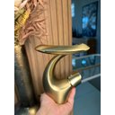 Ver imagem 6 de Torneira de Banheiro Lavabo Luxo Dubai Monocomando Ouro Escovado Goldenx