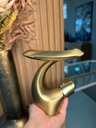 Ver imagem 6 de Torneira de Banheiro Lavabo Luxo Dubai Monocomando Ouro Escovado Goldenx