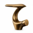 Ver imagem 2 de Torneira de Banheiro Lavabo Luxo Dubai Monocomando Ouro Escovado Goldenx