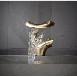 Torneira de Banheiro Lavabo Luxo Dubai Monocomando Ouro Escovado Goldenx - 8