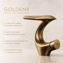 Ver imagem 7 de Torneira de Banheiro Lavabo Luxo Dubai Monocomando Ouro Escovado Goldenx