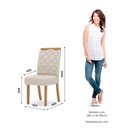 Ver imagem 4 de Conjunto Sala Jantar Mesa Yara 160 cm Canto Arred c/ Vidro 6 Cadeiras Bella Henn