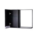 Ver imagem 2 de Armário para Banheiro com Espelho Preto com Puxador de Metal