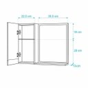 Ver imagem 4 de Armário para Banheiro com Espelho Preto com Puxador de Metal