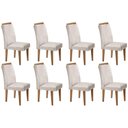 Ver imagem 1 de Conjunto: Mesa Sala Jantar Athenas Kit 8 Un Imbuia/veludo Creme - Rufato