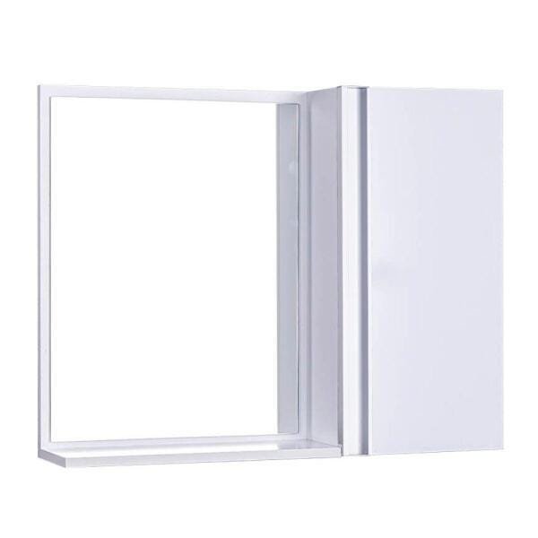 Espelho para Banheiro com Armário Branco Barra Vertical - 1