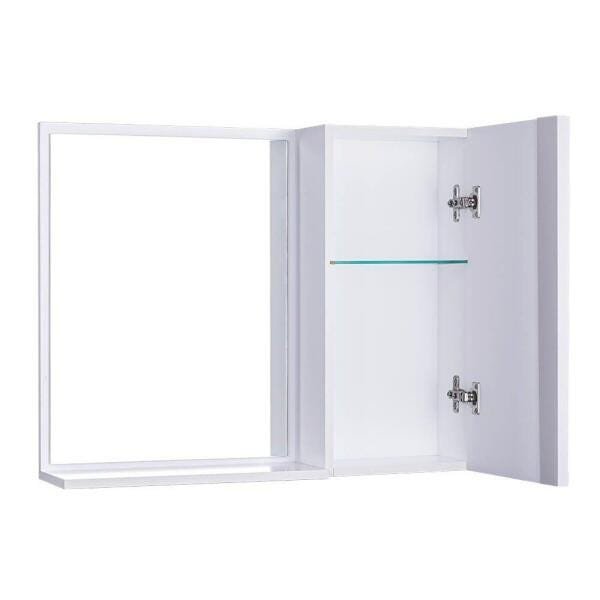 Espelho para Banheiro com Armário Branco Barra Vertical - 2