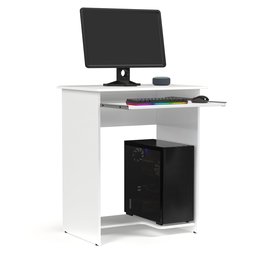 Mesa Computador com Suporte Cpu e Gaveta para Teclado:branco - 8