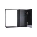 Ver imagem 2 de Espelho para Banheiro com Armário Preto Puxador Metal