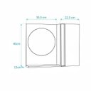 Ver imagem 3 de Espelho Redondo para Banheiro com Armário Nogal com Barra Vertical