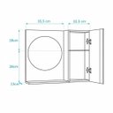 Ver imagem 4 de Espelho Redondo para Banheiro com Armário Nogal com Barra Vertical