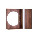 Ver imagem 1 de Espelho Redondo para Banheiro com Armário Nogal com Barra Vertical