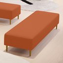 Ver imagem 2 de Puff Decorativo Sala de Estar Bali W01 Pés Palito 170x60cm Tecido Terracota - Lyam Decor