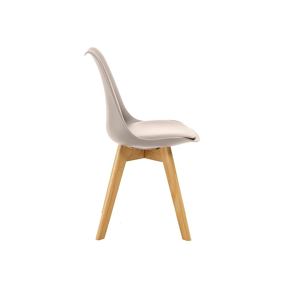 Kit 2 Cadeiras Saarinen Wood Com Estofamento Várias Cores - 4