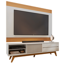 Ver imagem 1 de Conjunto Rack e Painel Sena TV 75 pol Off White Freijó Gavetas Telescópicas