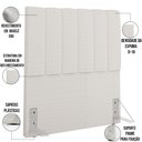 Ver imagem 3 de Cabeceira Cama Box Solteiro 100 cm Dália W01 Bouclê Cru - Lyam Decor