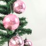 Kit 12 Bola de Natal Rosa Brilhante 8cm para Árvore - 3