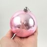 Kit 12 Bola de Natal Rosa Brilhante 8cm para Árvore - 2