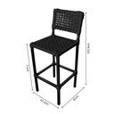 Ver imagem 5 de Kit 3 Banquetas França Aluminio com Corda Naútica Preta