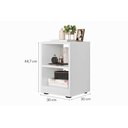 Ver imagem 3 de Mesa de Cabeceira Decore Slim com Rodinhas para Apartamento Pequeno Preto