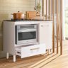 Balcão para Cooktop 4 e 5 Bocas 1 Porta 1 Gaveta Branco Fit Nicioli - 1
