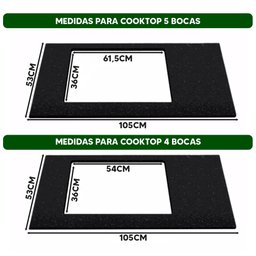 Balcão para Cooktop 4 e 5 Bocas 1 Porta 1 Gaveta Branco Fit Nicioli - 3
