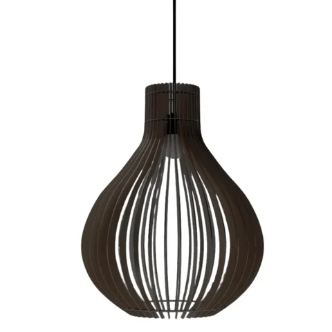 Luminária Teto Tipo Pendente Tijuca Mdf:preta