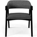Ver imagem 3 de Kit 4 Cadeiras Sala de Jantar Estar Living Estofada Suran L02 Preto Linho Cinza Escuro - Lyam Decor